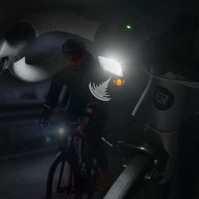 3. Rockbros SKL01 Front Bike Light 450 lm with 120 dB USB-C Bike Bell - Black