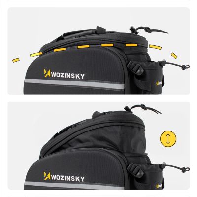 25. Wozinsky large bike rack bag 35l + rain cover black (WBB19BK)