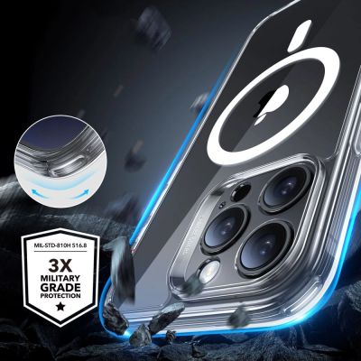 4. ESR Classic Pro Set Halolock MagSafe Case for iPhone 16 Pro Max - Clear