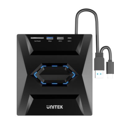 3. T1037A01 EXTERNAL CD/DVD RECORDER WITH USB HUB AND SD CARD READER UNITEK