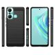 2. Carbon Case case for Infinix Hot 20 Play flexible silicone carbon cover black