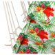 12. BRAZILIAN HAMMOCK HANGING CHAIR 100x50CM NATURA WITH SEWN TROPIC JUNGLE PILLOW