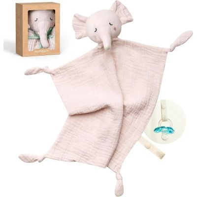 Momcozy Cotton Elephant Baby Toy, Pink