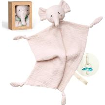 Momcozy Cotton Elephant Baby Toy, Pink