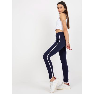 5. Navy blue basic sweatpants with stripes RUE PARIS (LO-DR-LK-239.14)