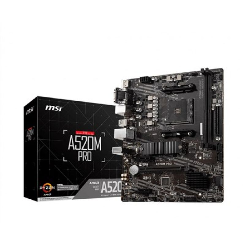 6. MSI A520M PRO Socket AM4 micro ATX