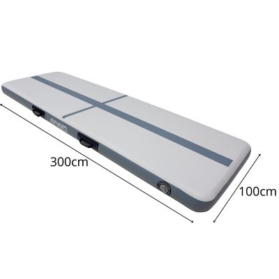 12. AIR TRUCK GYMNASTIC MATTRESS MAT ACROBATIC PATH 300X100X15CM ELECTRIC PUMP GRAY
