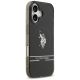 4. US Polo DH and Bottom Stripe Logo MagSafe iPhone 17 Case - Black