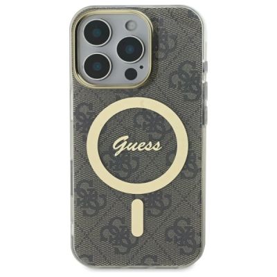2. Guess IML 4G MagSafe Case for iPhone 16 Pro Max - Brown