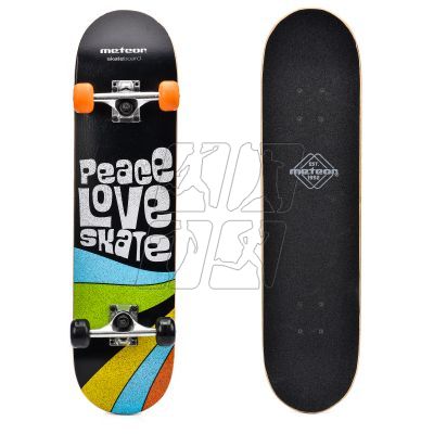 METEOR SKATEBOARD WOODEN PEACE green