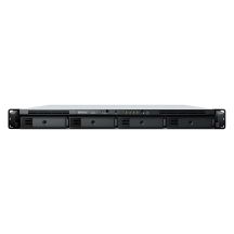 NAS Synology RS822+; 1U RACK; 4x (3.5" SATA HDD/2.5" SATA SSD); AMD Ryzen V1500B; 2 GB DDR4 ECC SODIMM (max. 32 GB), 4x 1GbE RJ-45