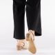 21. Beige leather open-toe pumps Rieker 44651-60