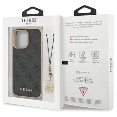 8. Guess 4G Charms Collection case for iPhone 14 Pro - gray