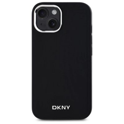 3. DKNY Plain Logo MagSafe iPhone 15 Case - Black