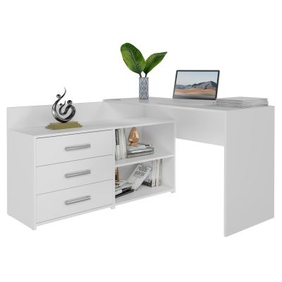 Corner desk + chest of drawers DANY 120x50xH76 white