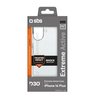 2. SBS Extreme Active D3O Case for iPhone 16 Plus - Transparent