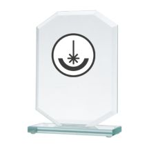 Engraved glass trophy
