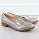 2. Women's openwork loafers, metallic gold, Potocki 12581