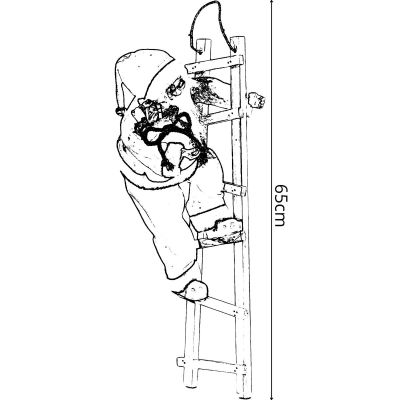 6. DECORATIVE SANTA CLAUS ON A LADDER 65CM