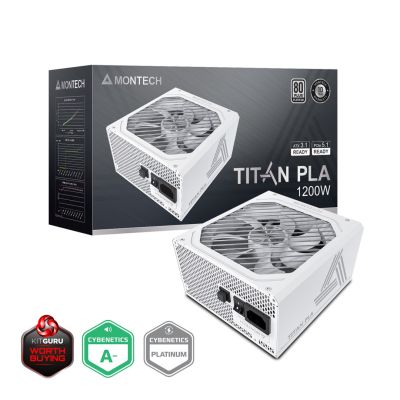 3. Montech Titan PLA 1200W Power Supply - 80 PLUS & Cybenetics Platinum, modular, PCIe 5.1 - 1200 Watt
