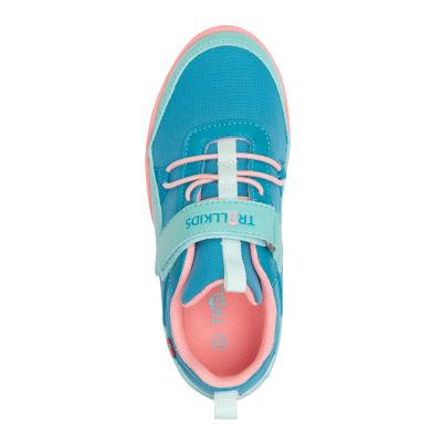 6. Trollkids Skaland Barefoot Hiker Shoes Harbor Blue/Aquamarine Mist/Pink Peony