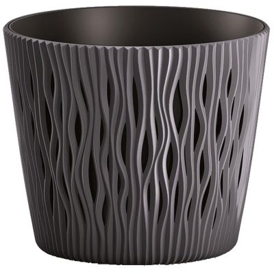 5. SANDY ROUND POT DIAMETER 22 CM ANTHRACITE