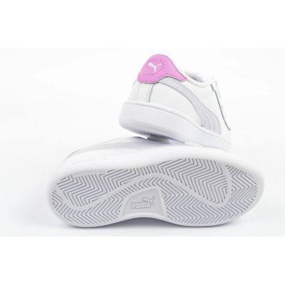 8. Puma Smash 3.0 children's sports shoes sneakers white leather fashionable