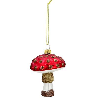 2. GLASS MUSHROOM BAUBLE 8.5 CM MICA