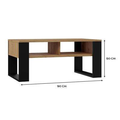 4. Coffee table MODERN 2P 90x58xH50 artisan/black