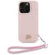 2. Karl Lagerfeld Quilted Initial Logo & Chain Strap iPhone 16 Pro Case - Pink