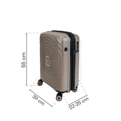 12. SwissBags Echo 55 cm 17782 champagne cabin suitcase