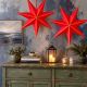 7. DECORATIVE HANGING PAPER STAR FSC 18x60CM RED 7 ARMS MICA