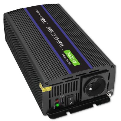 2. Qoltec Monolith 2000 MS Wave Voltage Converter | 12V to 230V | 1000/2000W | USB