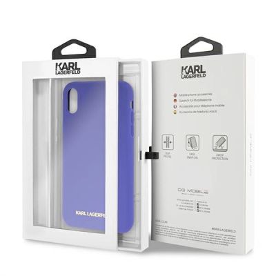 7. Karl Lagerfeld Silicone iPhone Xr Case - Purple