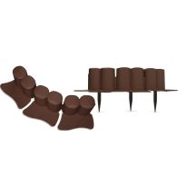 GARDEN PALISADE LAWN EDGE 302CM IPAL 6 BROWN