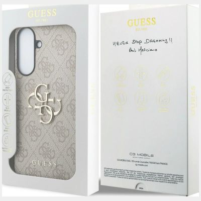 8. Guess Leather 4G Metal Logo Case for Samsung Galaxy A37 5G - Pink