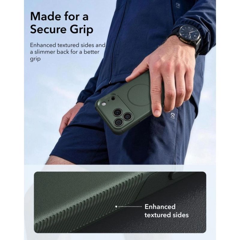 5. ESR Cyber ​​Tough MagSafe Case for iPhone 18 Pro / 17 Pro - Green