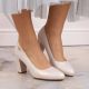 19. Sergio Leone W SK193B beige pearl heel pumps 