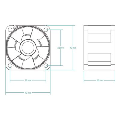 7. ARCTIC S4028-6K Computer Case Fan 4 cm Black 5 pcs.