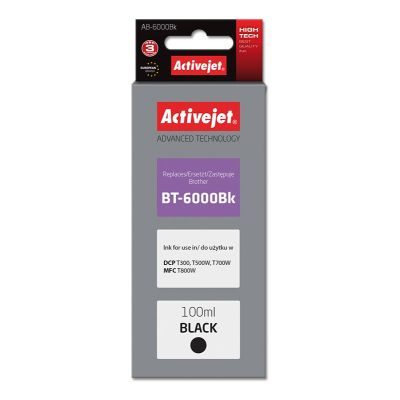Activejet AB-6000Bk Ink Bottle (Brother BT-6000BK replacement; Supreme; 100 ml; black)