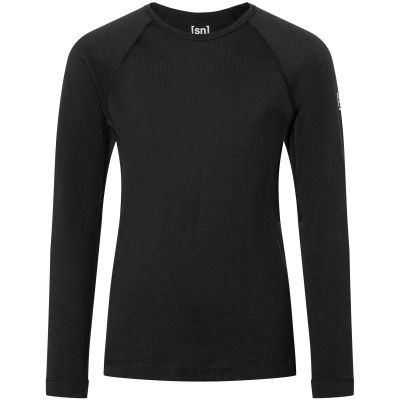Kids' long-sleeve base layer SUPER.NATURAL K ARCTIC230 LS black