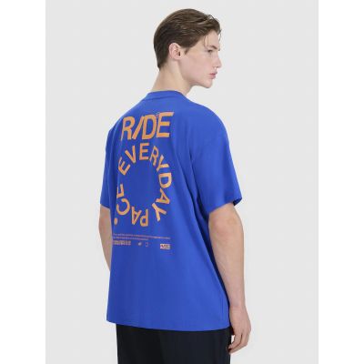 Men's oversize printed T-shirt 4F 4FWSS25TTSHM1979-36S