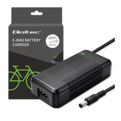 Qoltec Fast Charger for Electric Scooter Bike 36V | 42V | 4A | 5.5*2.1 + Power Cable