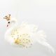 11. SWAN DECORATIVE HANGING BAUBLE 17CM GOLDEN WINGS