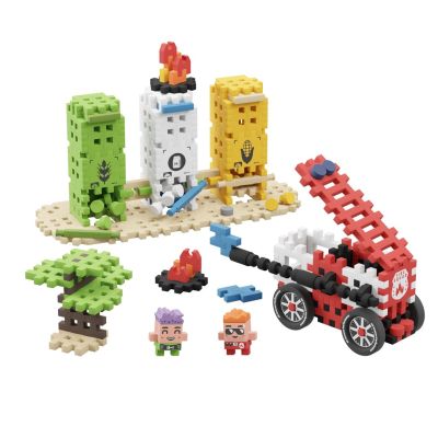 5. MARIOINEX Mini Waffle City Firefighting Action Blocks, 148 pieces