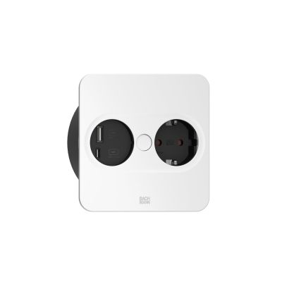 Bachmann 946.015 Electrical Socket Type E + USB A + USB C Stainless Steel