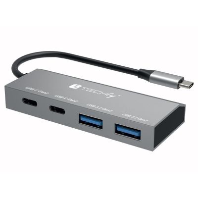 2. Techly IUSB32C-HUB4AC2 Docking Station Wired USB 3.2 Gen 1 (3.1 Gen 1) Type-C Silver