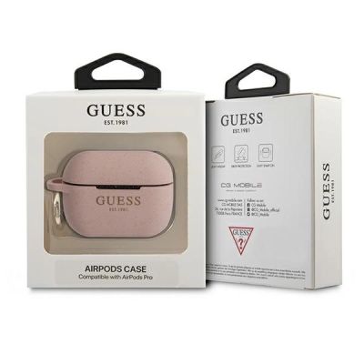 3. Guess GUAPSGGEP AirPods Pro cover pink/pink Silicone Glitter