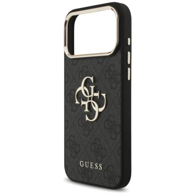 6. Guess 4G Big 4G Classic Logo Case for iPhone 17 Pro Max / 18 Pro Max - Black and Gold