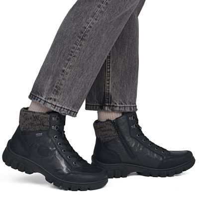 6. Rieker Z7230-00 Waterproof Leather Women's Boots Black